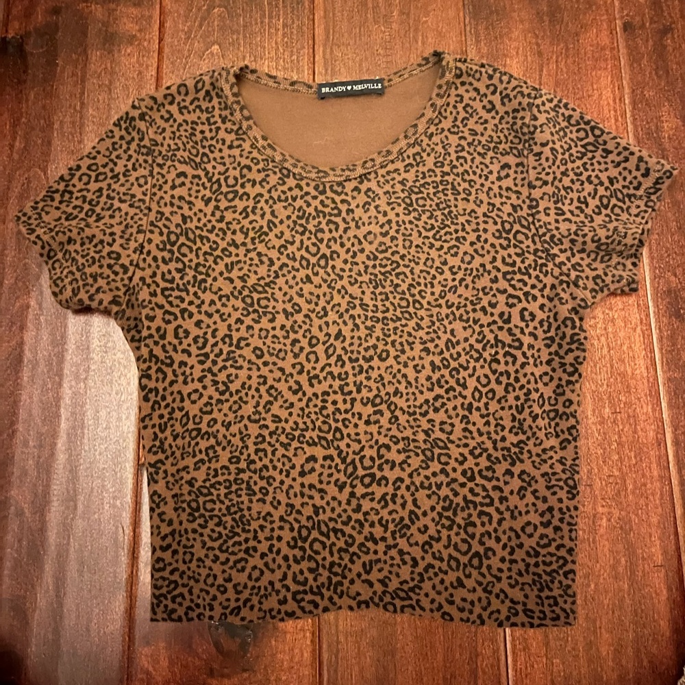 Brandy Melville brown cheetah top